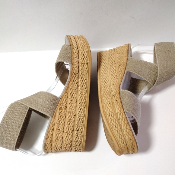 CHARLESTON SHOE CO. Tan Wedge Sandals - Picture 5 of 9